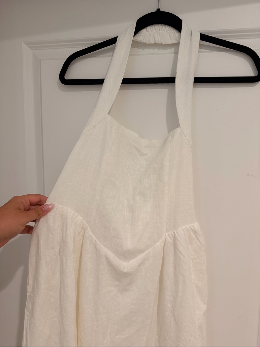 White Halter Midi Dress - Classic Summer Style